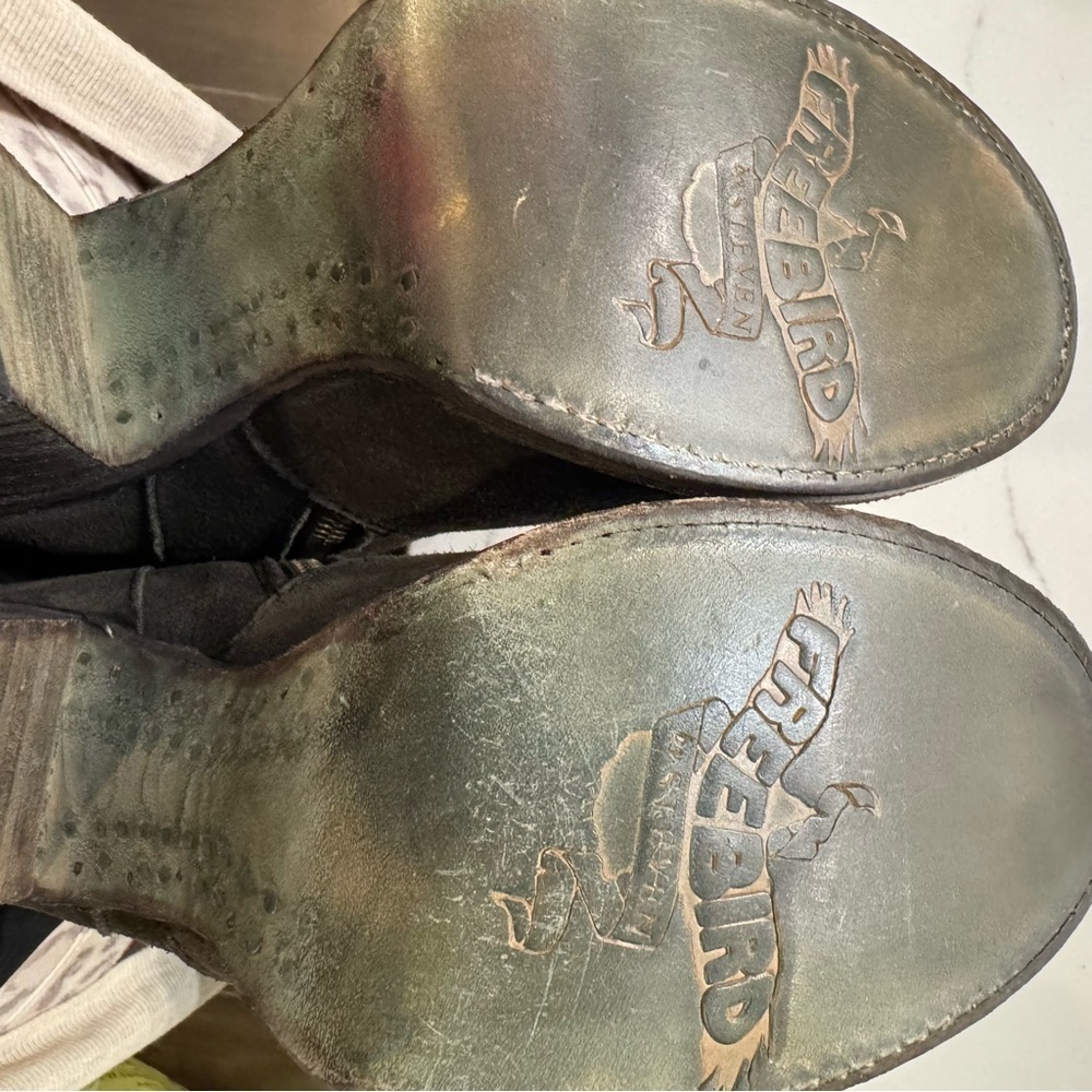 Freebird Holland Olive Suede Leather Boots 7 - Picture 10 of 12